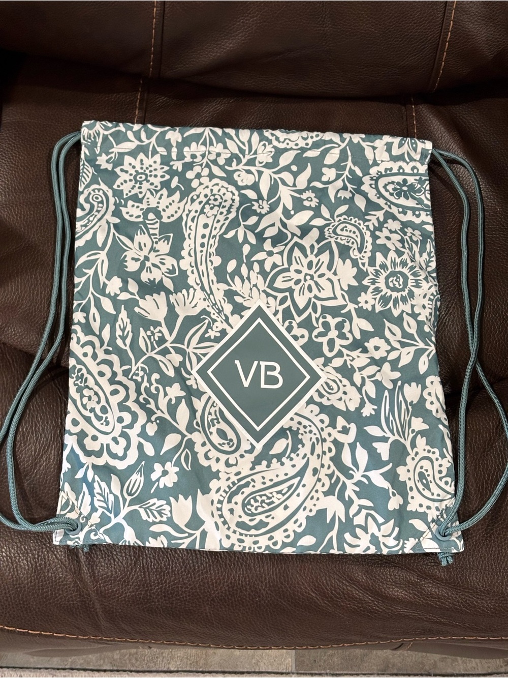 Vera Bradley Drawstring Backsack Bag - Eden Paisley pattern